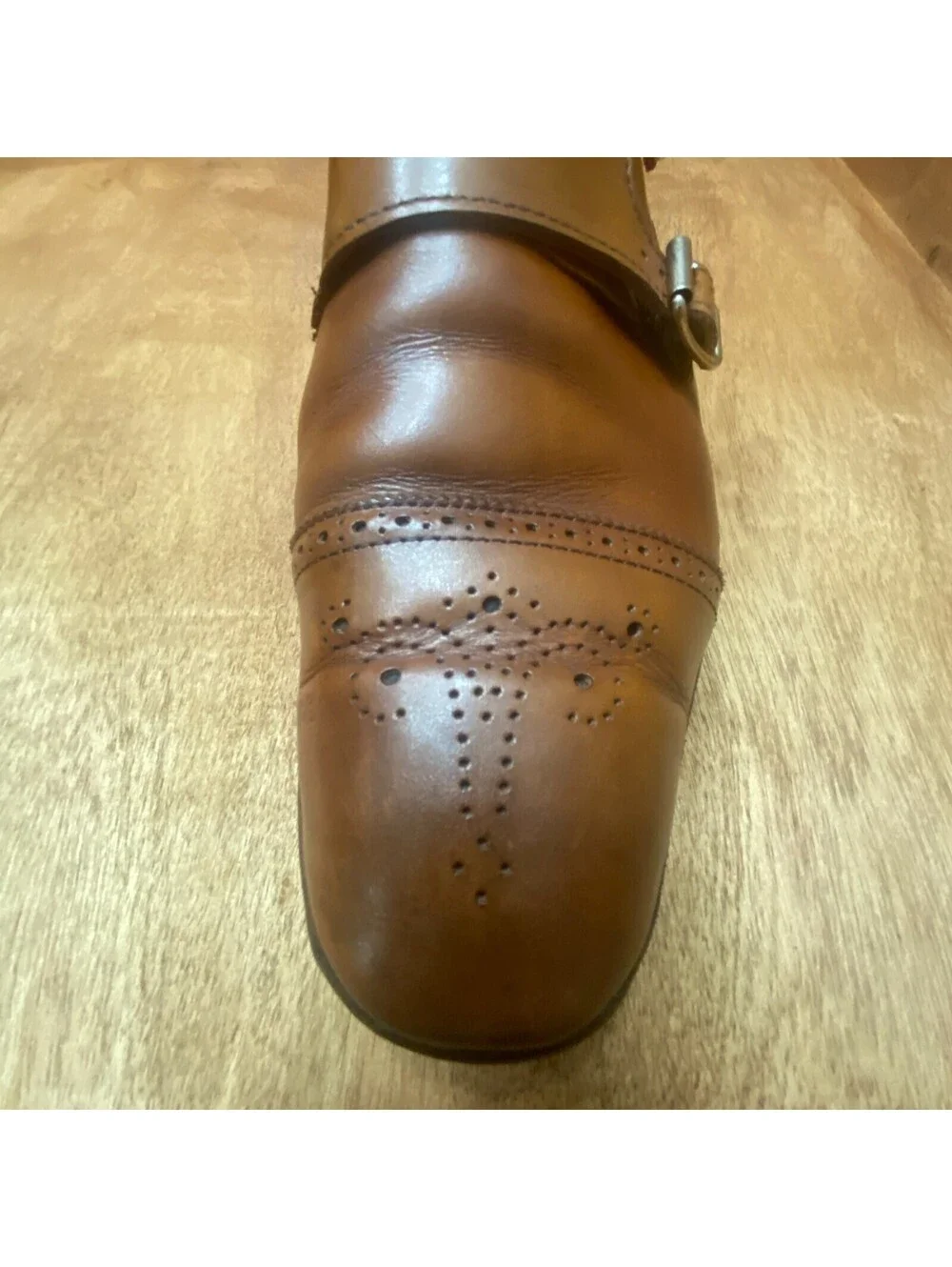 Allen Edmonds St. John's Double Monk Strap Brown Leather Shoes Mens Size 10.5 3E